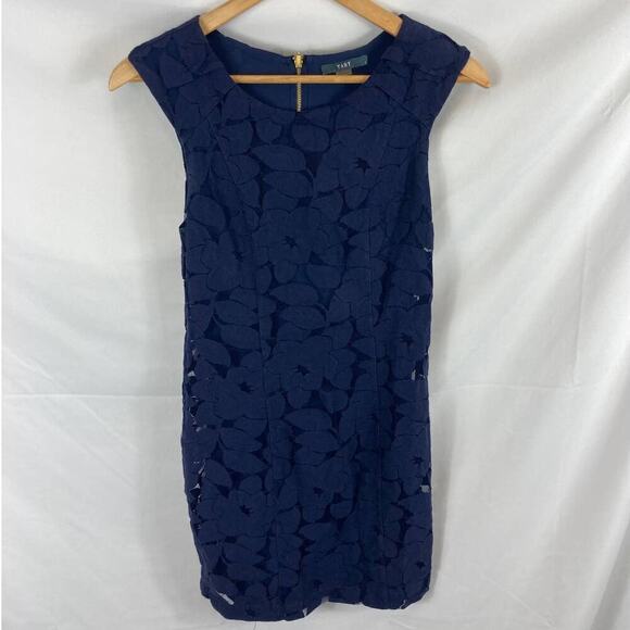Tart Navy Blue Lace Crochet Tank Dress size small - Picture 1 of 4